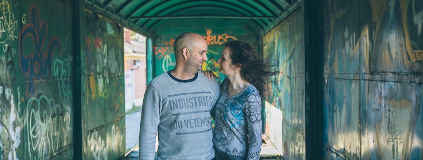 Preboda en estación abandonada de tren